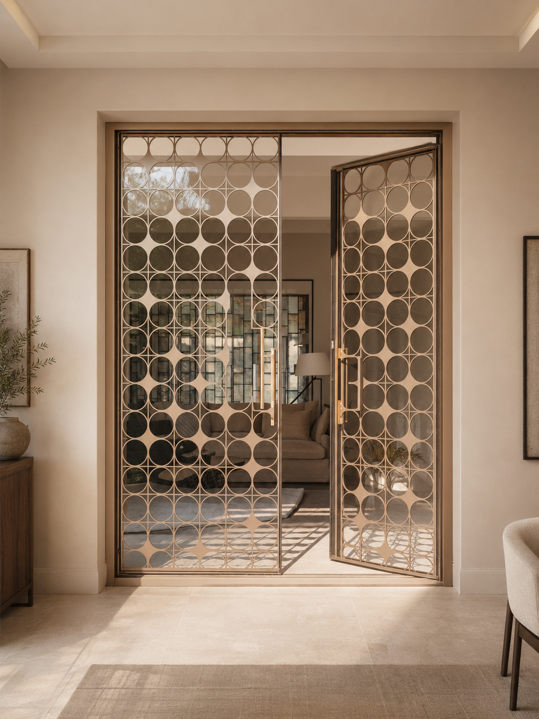 Matte Black Frameless Door