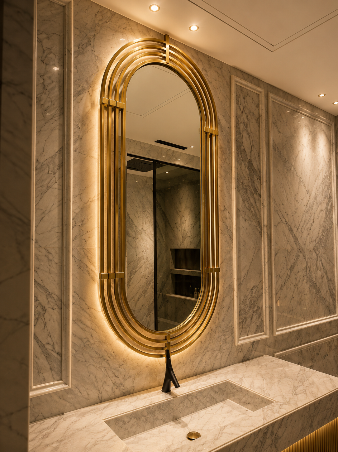 Fluted Frame Mirror
