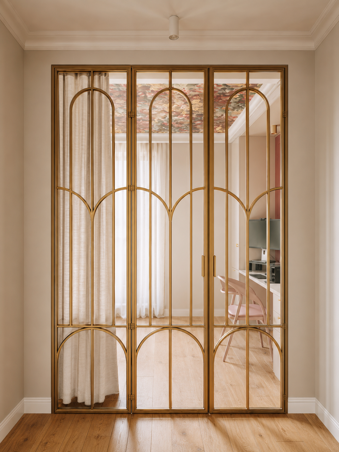 Brushed Brass Frameless Portal