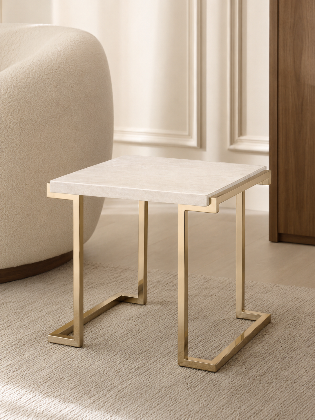Matte Black Corner Console