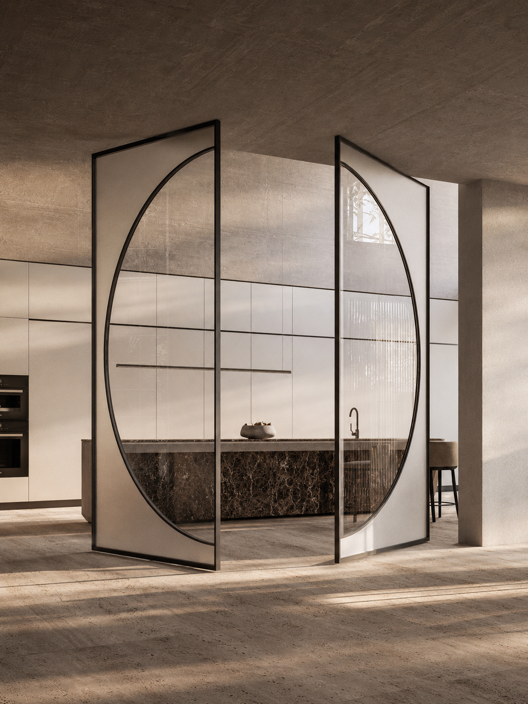 Gold Mirror Folding Entrance