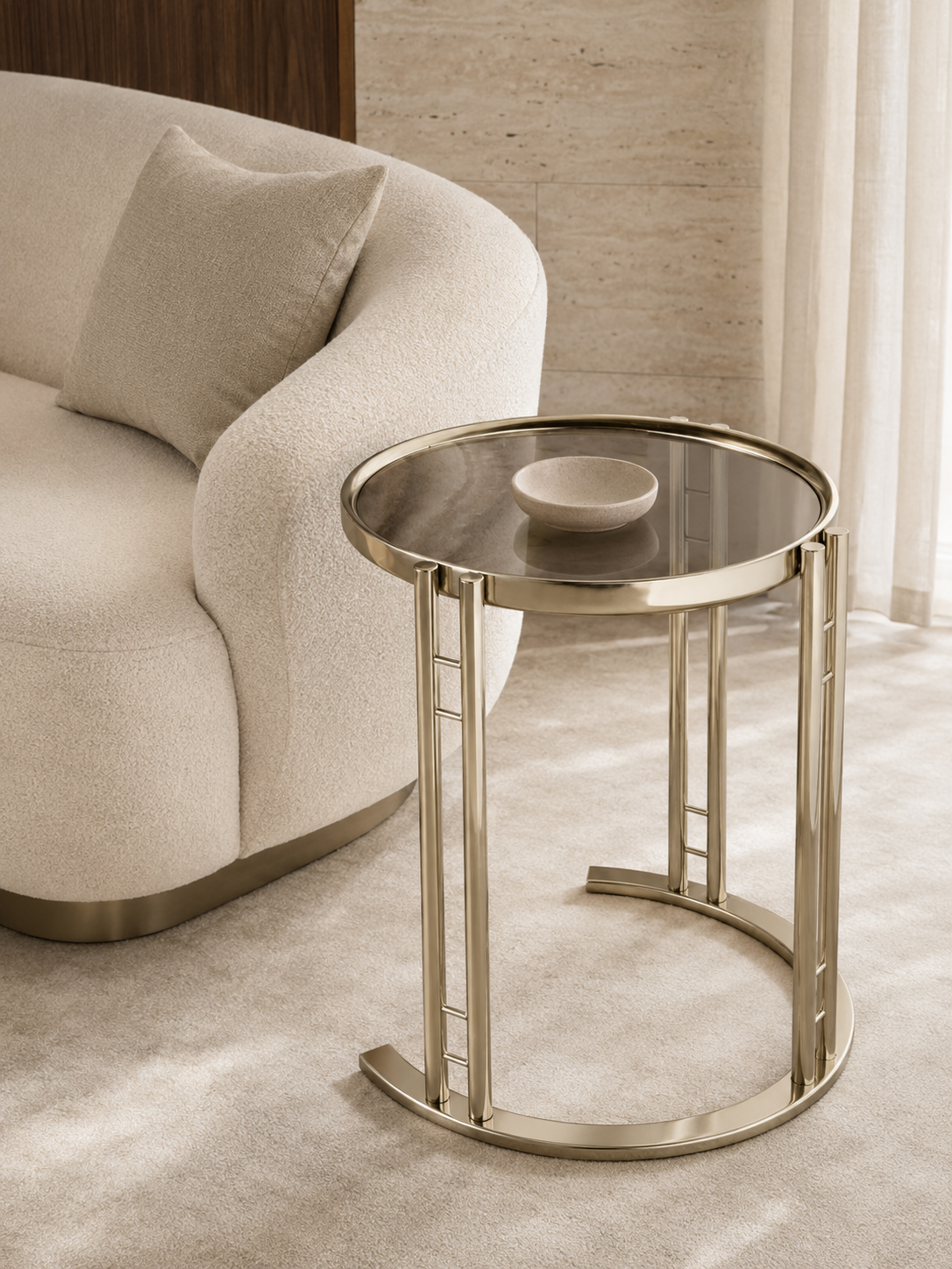 Marble Top Corner Table