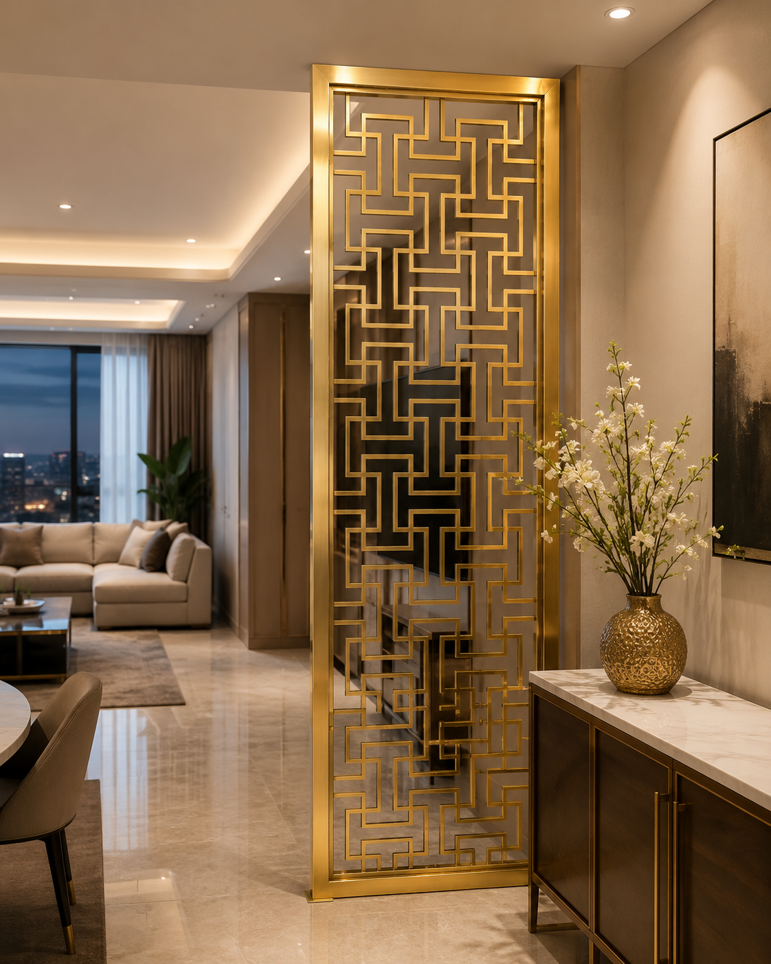 Rose Gold Room Divider